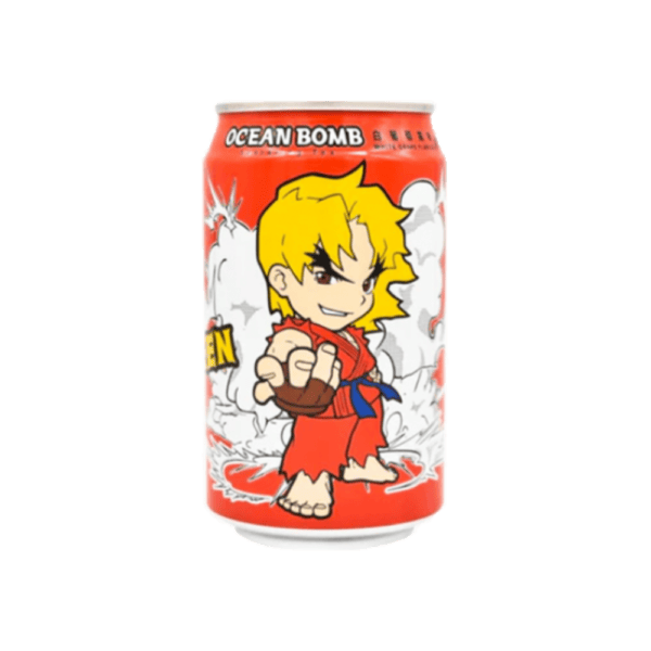 Ocean Bomb - Street Fighter Soda Drink Grape Black Tea 24x330ml