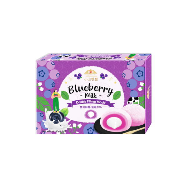 Hill-Souvenir - Mochi Double Filling Blueberry Cream 24x180g