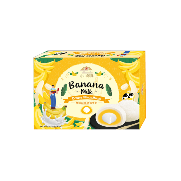 Hill-Souvenir - Mochi Double Filling Banana Cream 24x180g