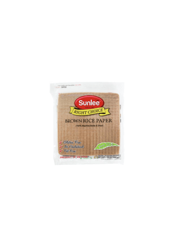 Sunlee - Brown Rice Paper SQUARE 22cm - 12x340g